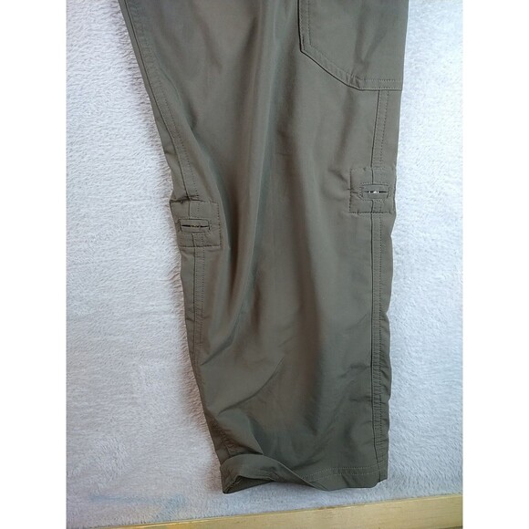 North Face Women's 14 Pants Convertible Zip Off OD Green Gorpcore Cargo Pockets - Picture 5 of 14